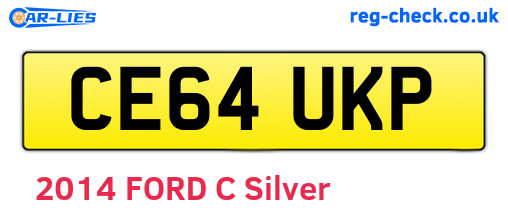 CE64UKP are the vehicle registration plates.