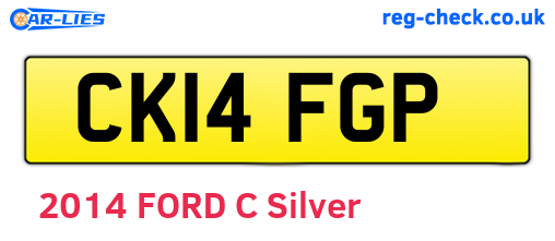 CK14FGP are the vehicle registration plates.