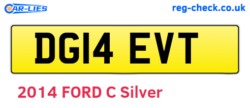 DG14EVT are the vehicle registration plates.