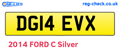 DG14EVX are the vehicle registration plates.