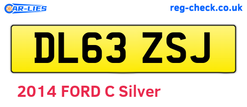 DL63ZSJ are the vehicle registration plates.