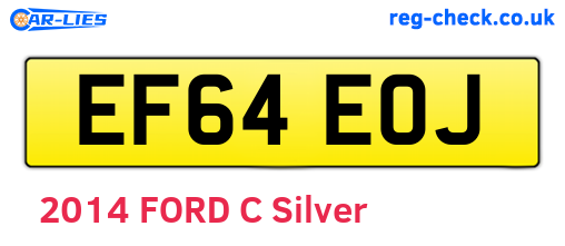 EF64EOJ are the vehicle registration plates.