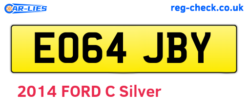EO64JBY are the vehicle registration plates.