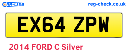 EX64ZPW are the vehicle registration plates.