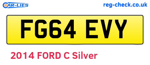 FG64EVY are the vehicle registration plates.