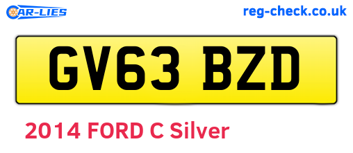 GV63BZD are the vehicle registration plates.