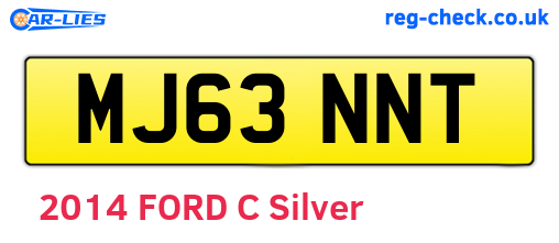 MJ63NNT are the vehicle registration plates.