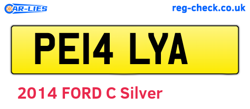 PE14LYA are the vehicle registration plates.