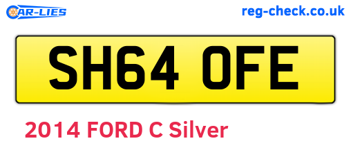 SH64OFE are the vehicle registration plates.
