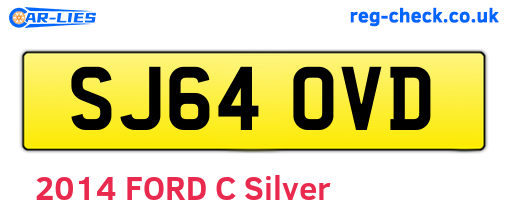 SJ64OVD are the vehicle registration plates.