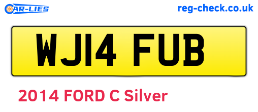 WJ14FUB are the vehicle registration plates.