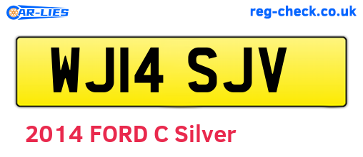 WJ14SJV are the vehicle registration plates.