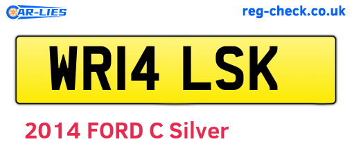 WR14LSK are the vehicle registration plates.
