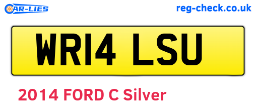 WR14LSU are the vehicle registration plates.