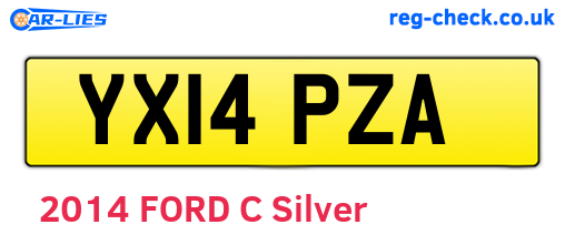 YX14PZA are the vehicle registration plates.