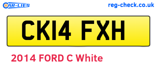 CK14FXH are the vehicle registration plates.