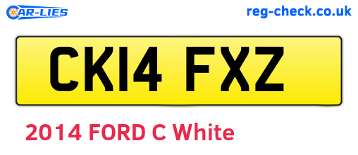 CK14FXZ are the vehicle registration plates.