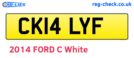 CK14LYF are the vehicle registration plates.