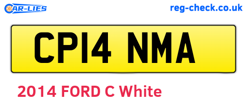 CP14NMA are the vehicle registration plates.
