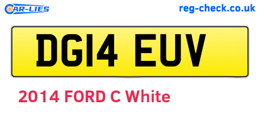 DG14EUV are the vehicle registration plates.