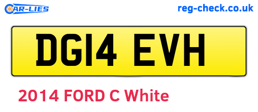 DG14EVH are the vehicle registration plates.