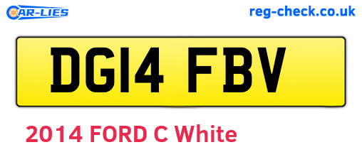 DG14FBV are the vehicle registration plates.