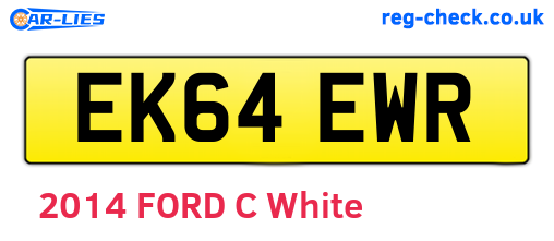 EK64EWR are the vehicle registration plates.