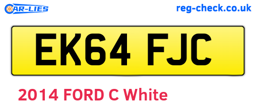 EK64FJC are the vehicle registration plates.