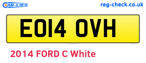 EO14OVH are the vehicle registration plates.