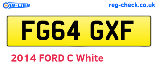 FG64GXF are the vehicle registration plates.