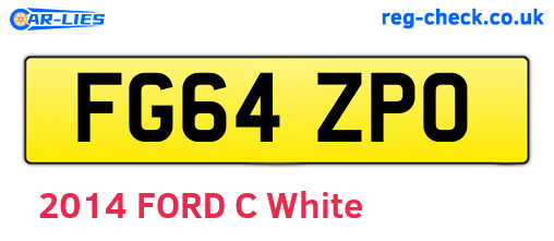 FG64ZPO are the vehicle registration plates.