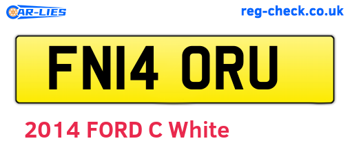 FN14ORU are the vehicle registration plates.