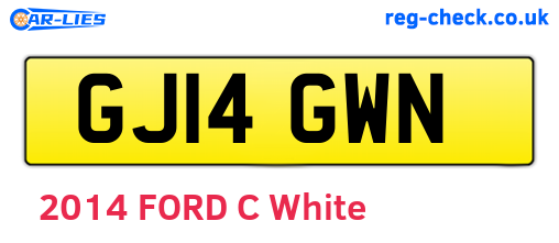 GJ14GWN are the vehicle registration plates.