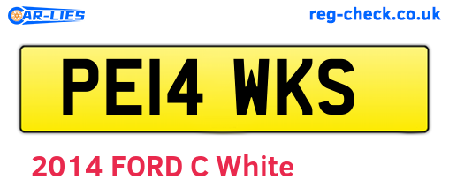 PE14WKS are the vehicle registration plates.