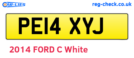 PE14XYJ are the vehicle registration plates.