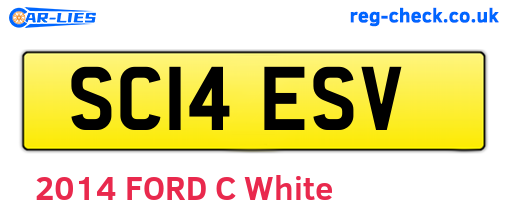 SC14ESV are the vehicle registration plates.