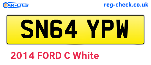 SN64YPW are the vehicle registration plates.