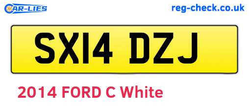 SX14DZJ are the vehicle registration plates.