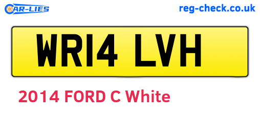 WR14LVH are the vehicle registration plates.