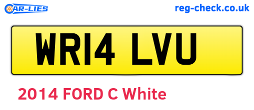 WR14LVU are the vehicle registration plates.