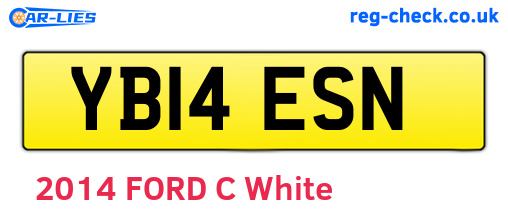 YB14ESN are the vehicle registration plates.