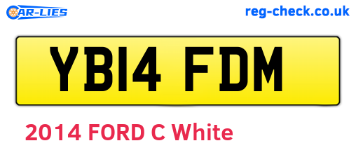 YB14FDM are the vehicle registration plates.