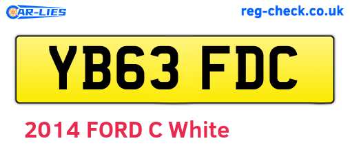 YB63FDC are the vehicle registration plates.