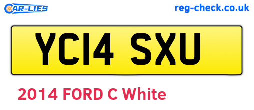 YC14SXU are the vehicle registration plates.