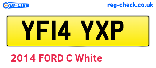 YF14YXP are the vehicle registration plates.