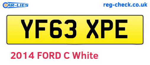 YF63XPE are the vehicle registration plates.