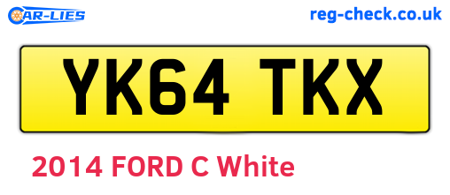 YK64TKX are the vehicle registration plates.