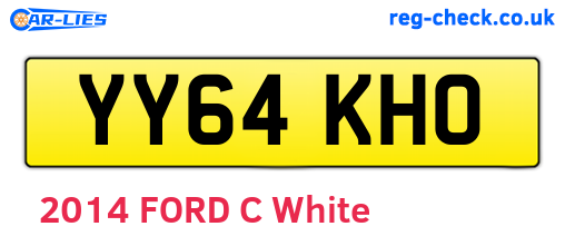 YY64KHO are the vehicle registration plates.