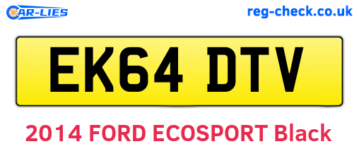 EK64DTV are the vehicle registration plates.