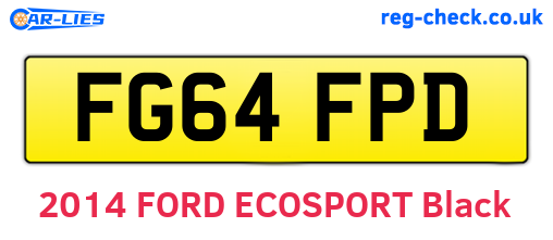 FG64FPD are the vehicle registration plates.
